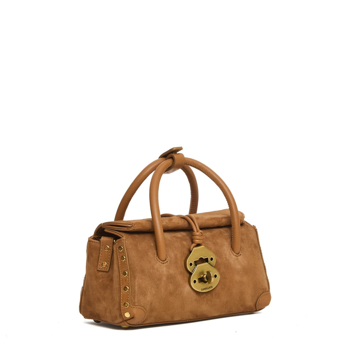 Zanellato Old Ottanio Lamb Suede Baby Dotta Shoulder Bag