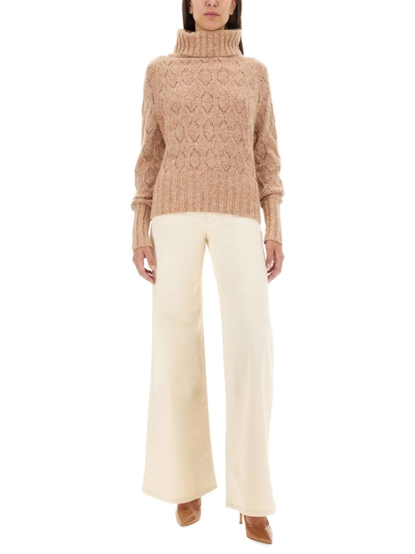 Kiton Textured Turtleneck Sweater With Ribbed Hem