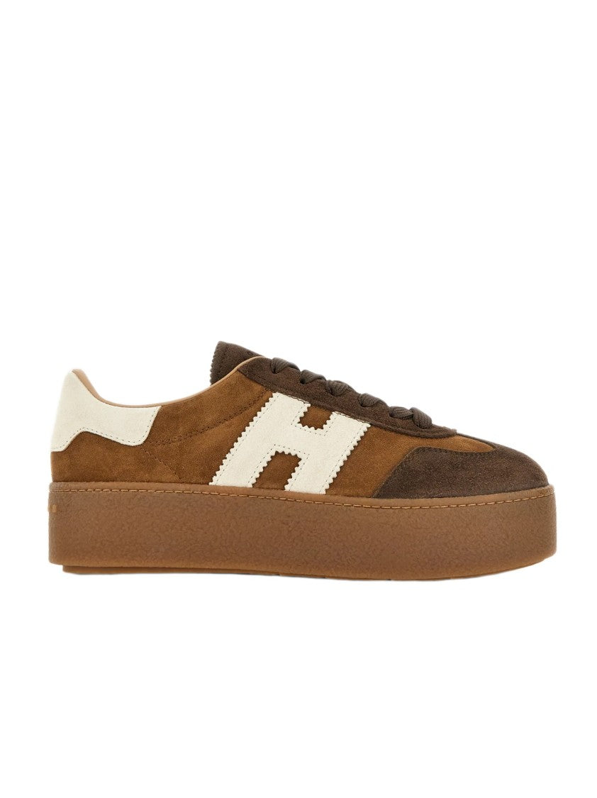 Hogan Platform Sneakers With Suede Upper And Contrasting Logo