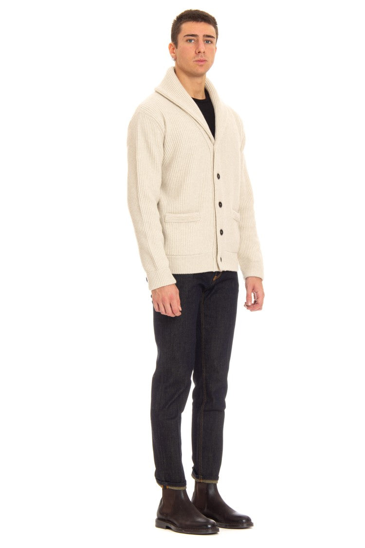 Roberto Collina Relaxed Ribbed Wool-Cashmere Cardigan