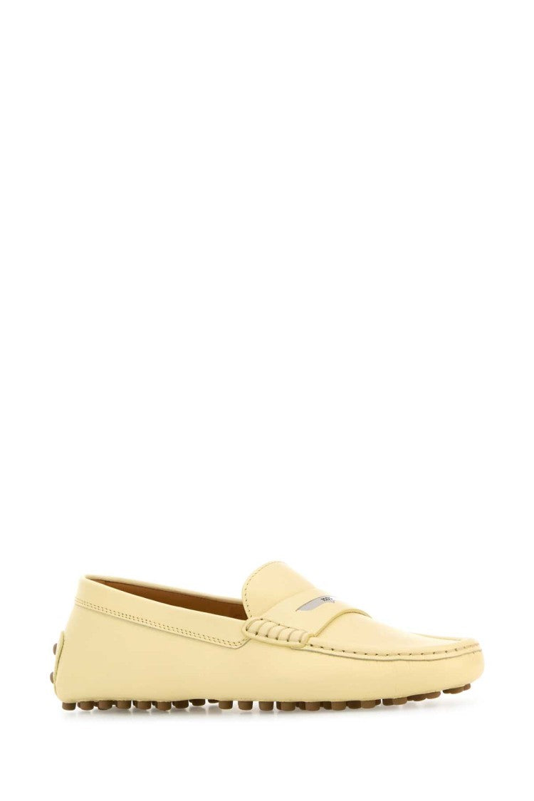 Tod's Pastel Yellow Leather Loafers