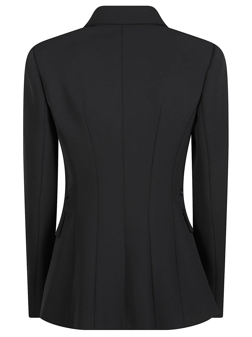 Elisabetta Franchi Tailored Black Blazer With Structured Shoulders And Classic Lapel