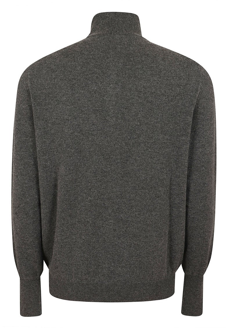 Ballantyne Fitted Cashmere Cardigan With Double Slider Zip Closure