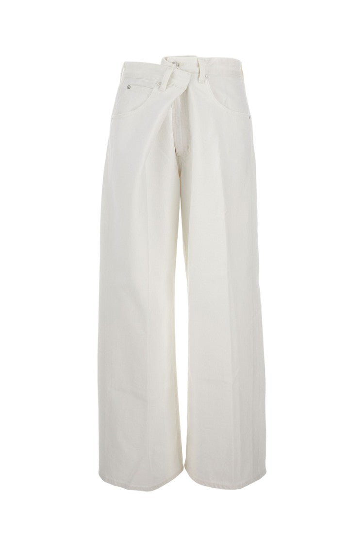Agolde Wide-Leg 5-Pocket Jeans With High Waist