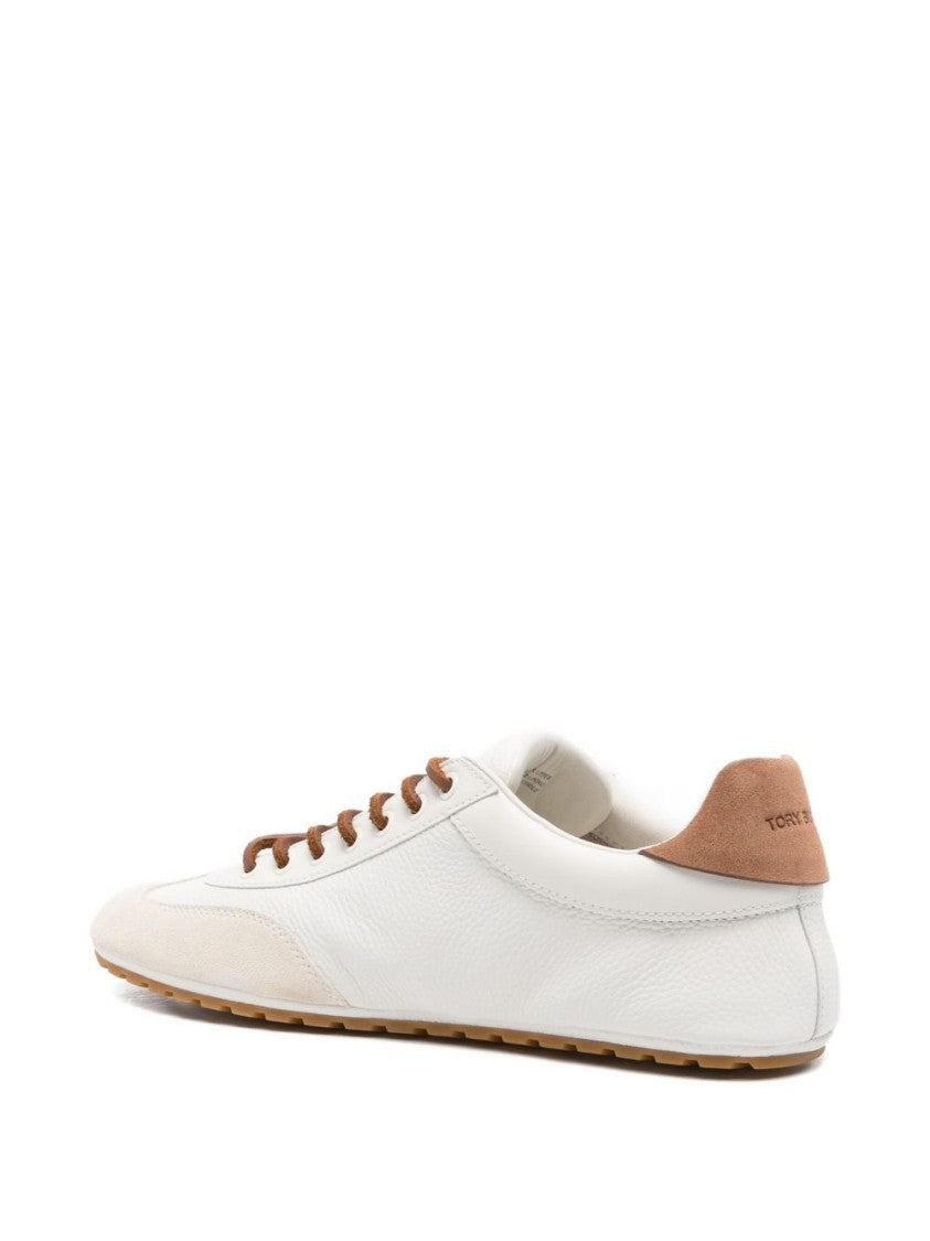 Tory Burch White Flats With Perforated Design