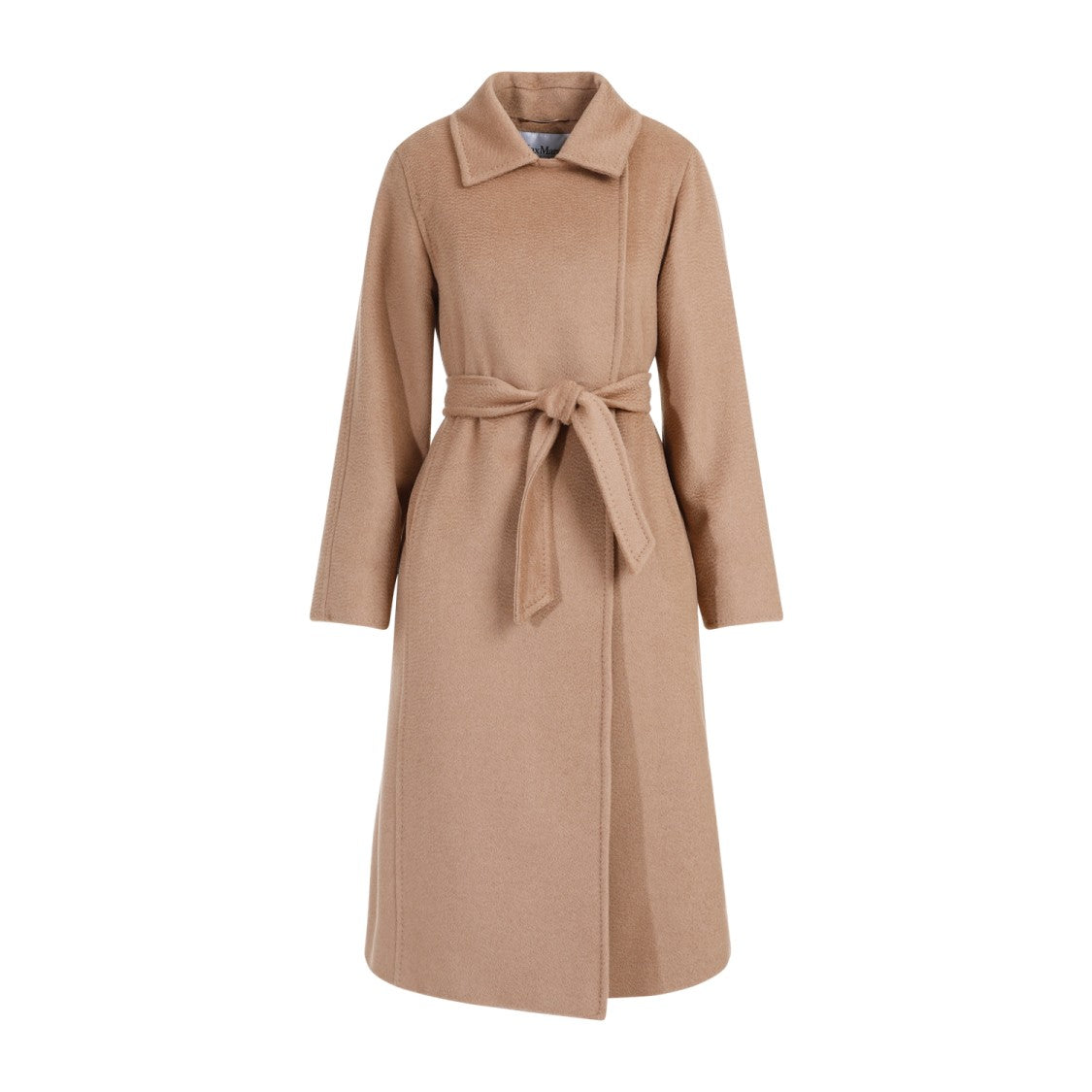Max Mara Wrap-Around Long Coat In Camel Hair