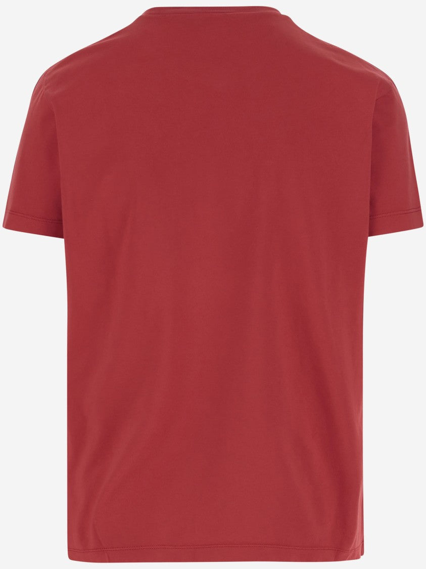 Dsquared2 Red Cotton Crew Neck T-Shirt With Bold Logo