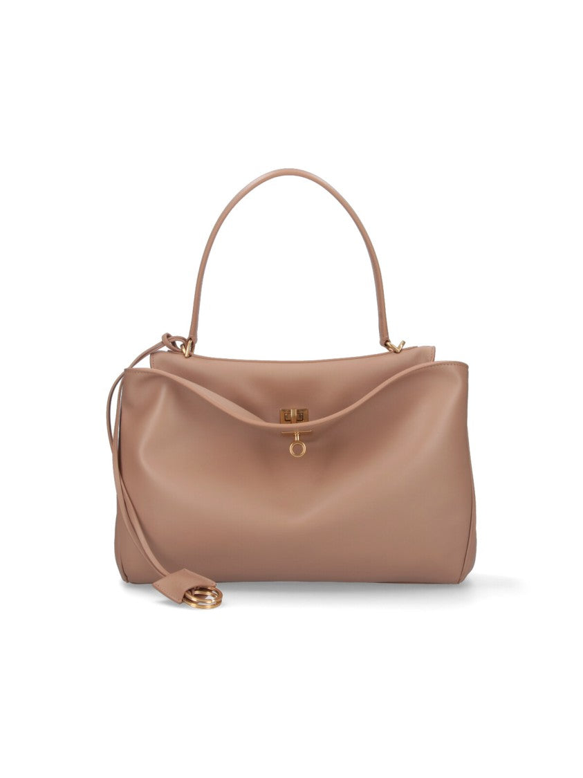 Balenciaga Calfskin Handbag With Gold Hardware