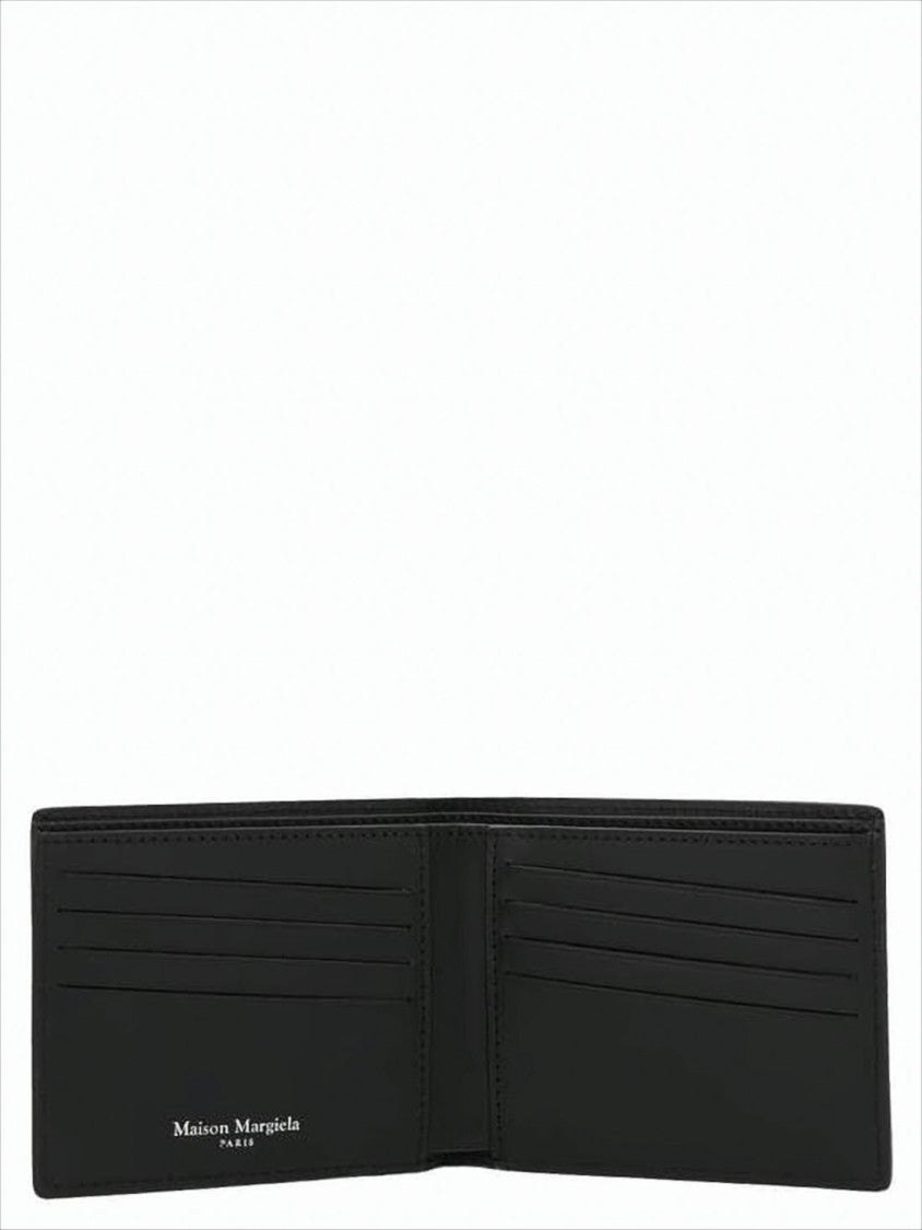 Maison Margiela Calf Leather Bifold Wallet With Distinctive Stitching