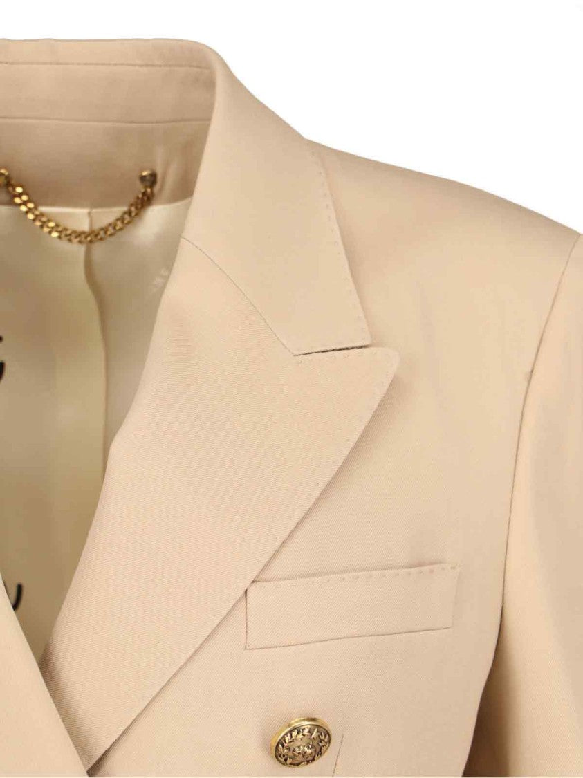 Golden Goose Beige Classic Tailored Structured Jacket