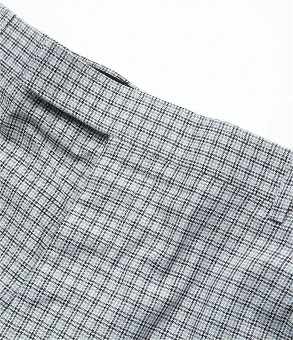 Thom Browne Tailored Grey Shorts With Subtle Checkered Pattern