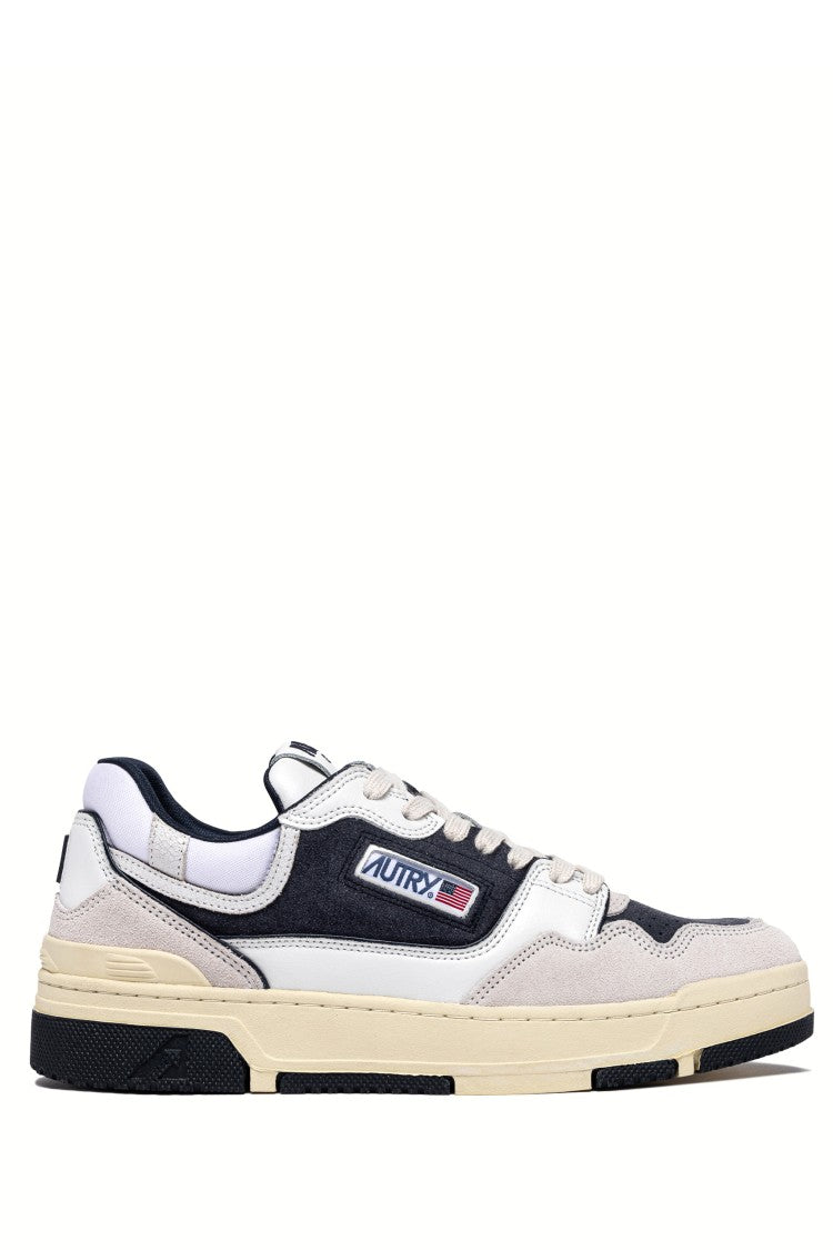 Autry Low-Top Sneakers With Textured Panels And Blue Accents
