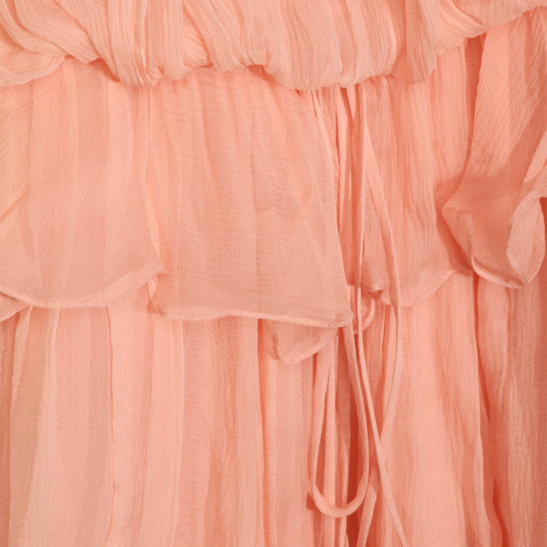 Chloé Flowing Pink Dress With Sheer Sleeves