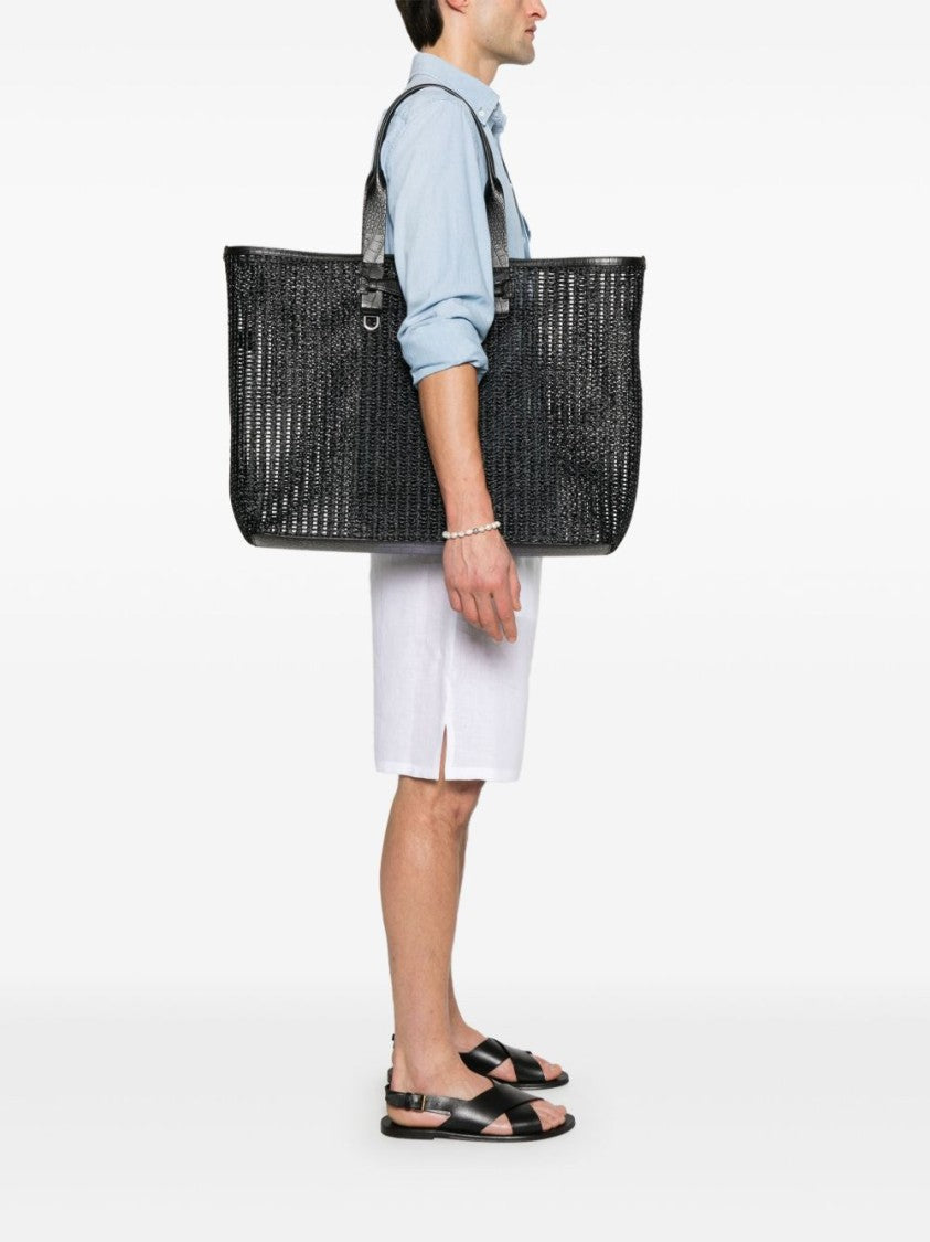 Dolce & Gabbana Woven Design Bag With Versatile Carrying Options