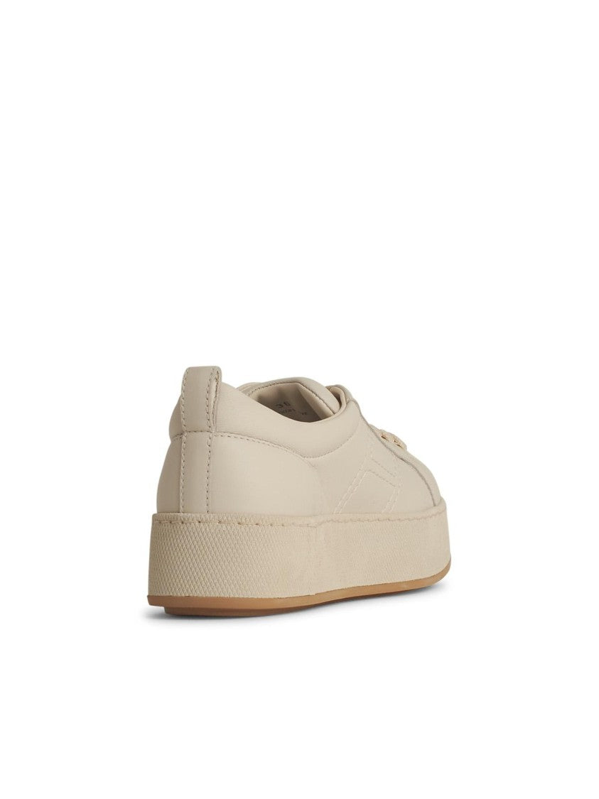 Hogan H681' Beige Leather Sneakers