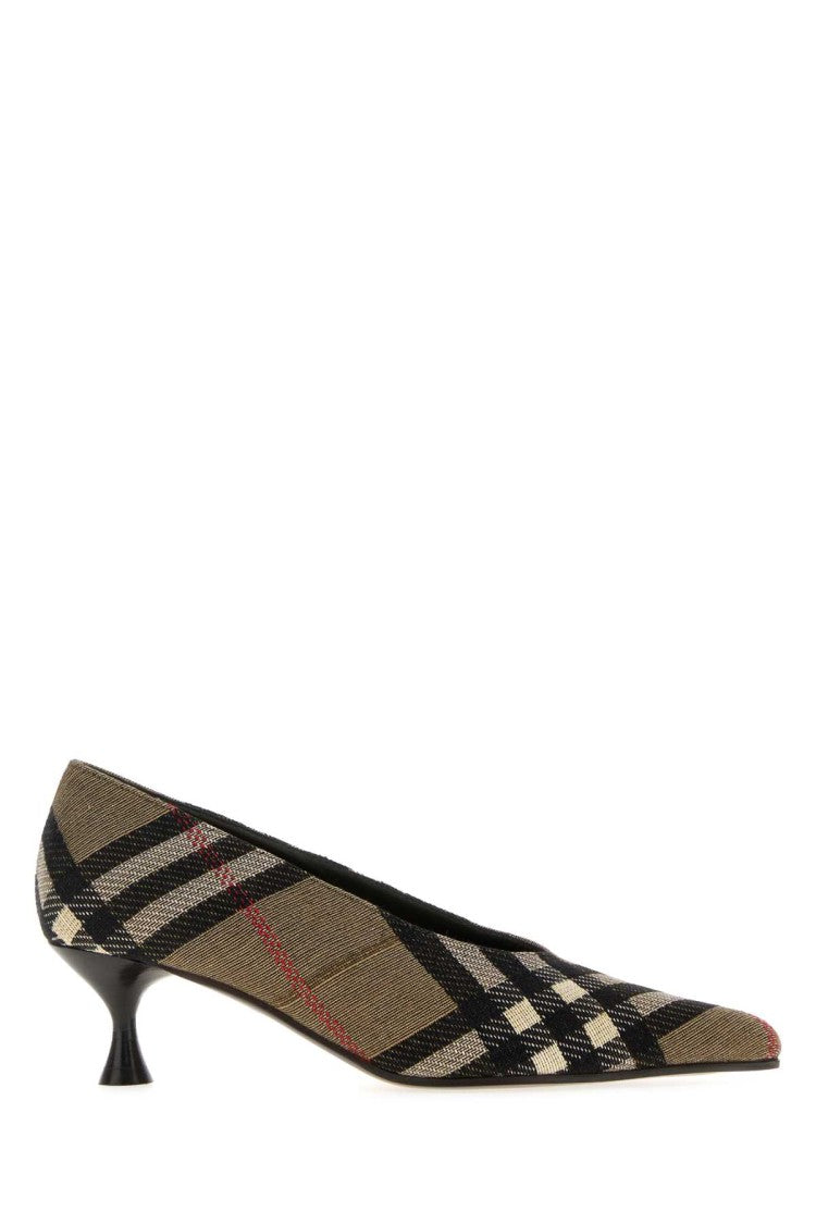 Burberry Embroidered Canvas Cameo Pumps