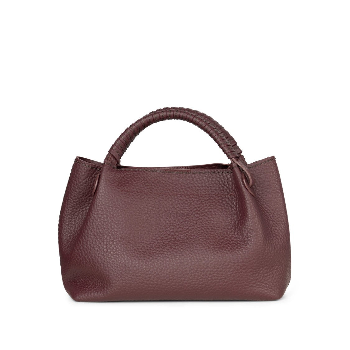 Plinio Visona' Borsa Queen Mia In Pelle Martellata Bordeaux