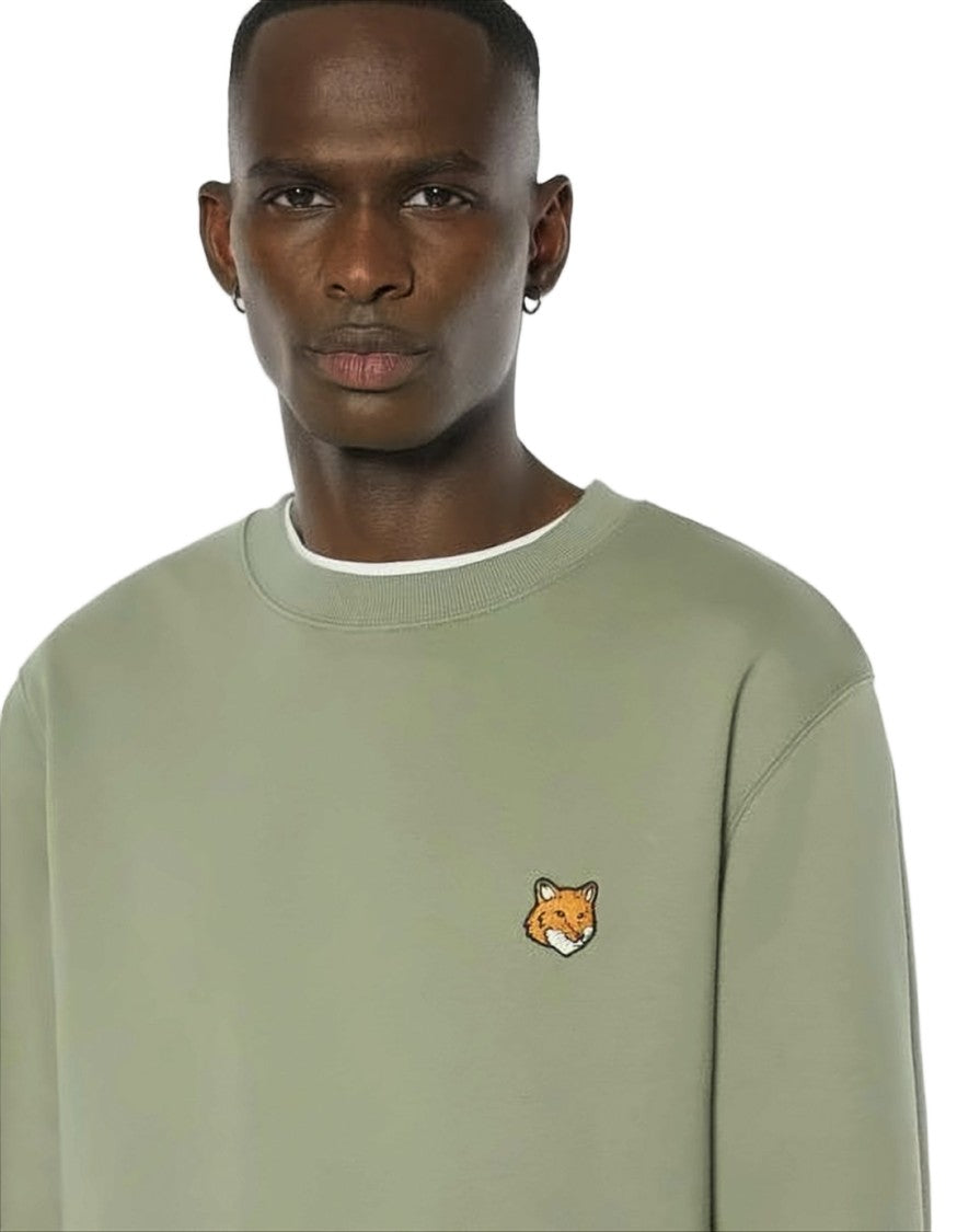 Maison Kitsuné Regular-Fit Cotton Sweatshirt With Embroidered Emblem