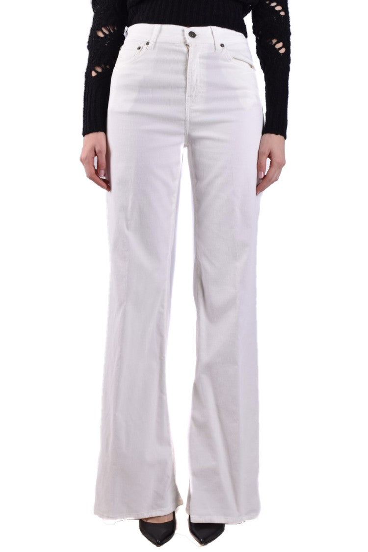 Dondup White Flared Leg Jeans