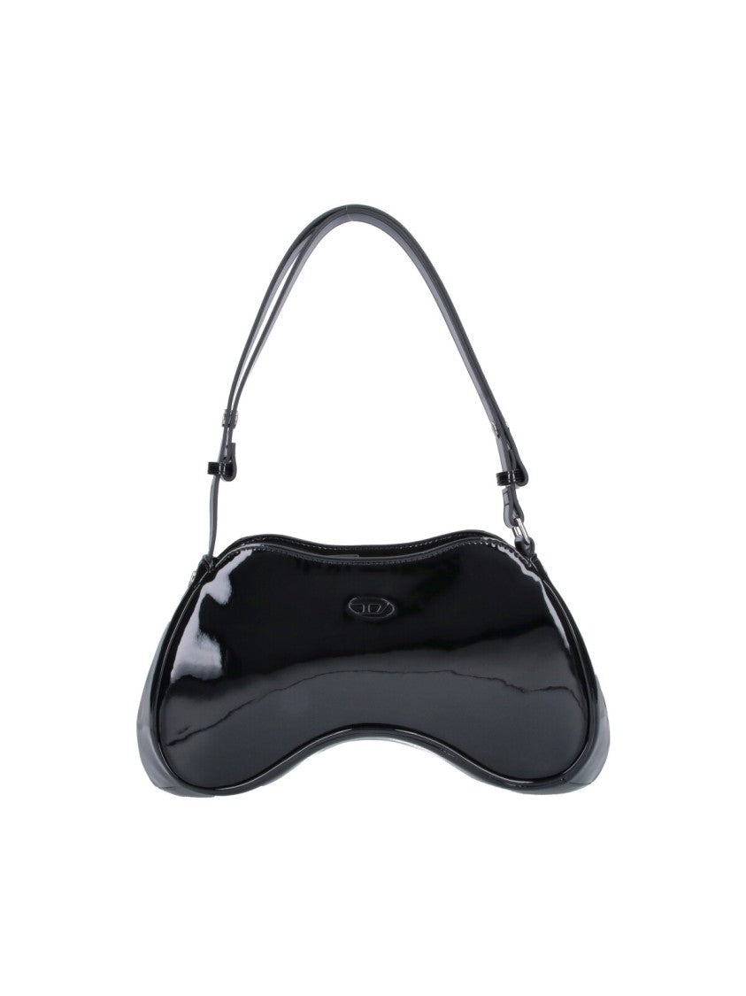 Diesel Black Faux Leather Play Shoulder Bag