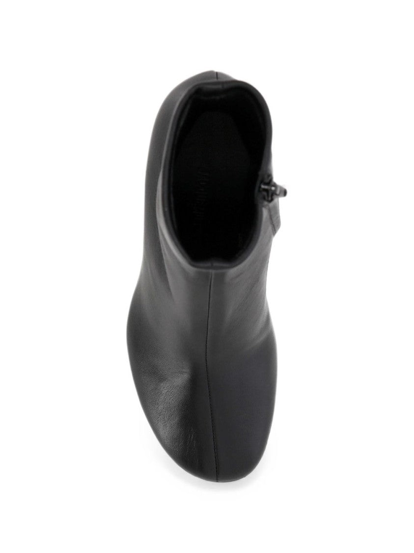 Jacquemus Ankle Boots With Pointed Toe And Curved Kitten Heel