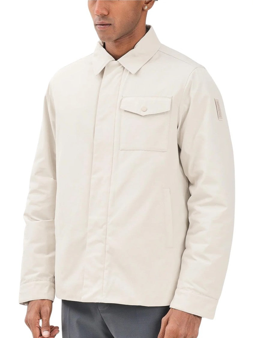 Bomboogie White Plush-Lined Cotton-Blend Jacket