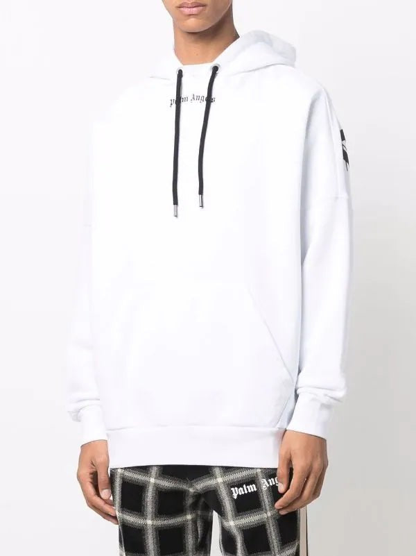 Palm Angels Logo-Print Drawstring Hoodie