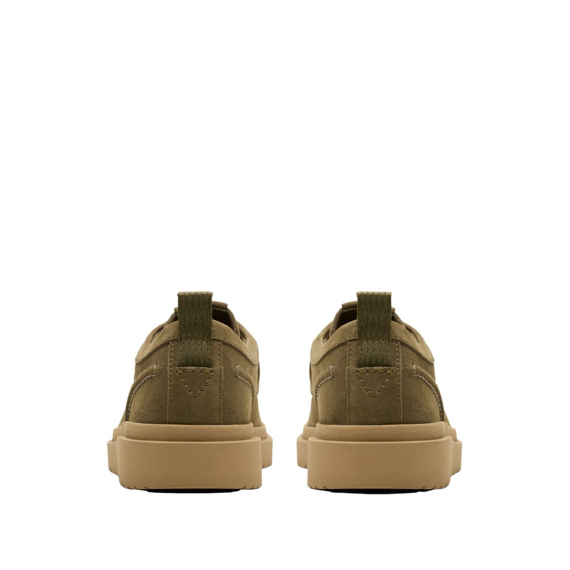 Clarks Lace-Up Shoes In Soft Olive Green Suede