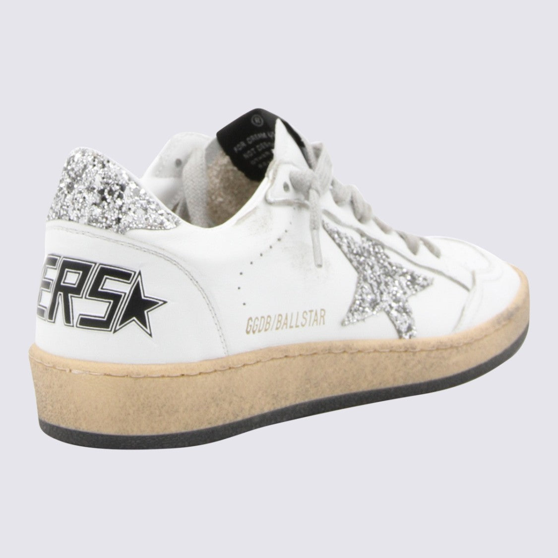 Golden Goose Distressed White Leather Sneakers