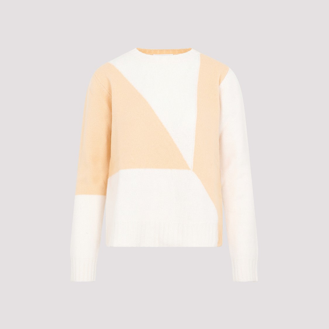 Jil Sander Open Orange Long-Sleeved Wool Sweater