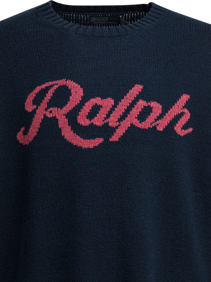 Polo Ralph Lauren Relaxed Fit Knitwear With Bold Script Text