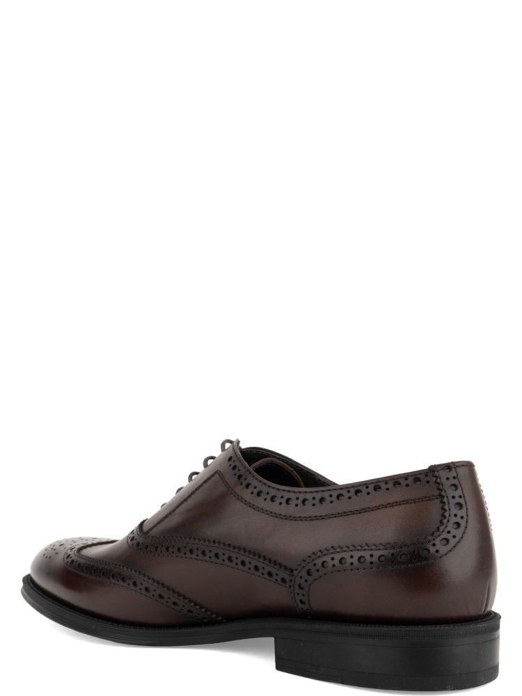 John Harrison Brown Leather Brogue Intricate Detail Brogues