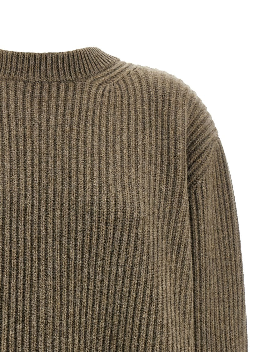 Mm6 By Maison Margiela Ribbed Wool Knit Mini Dress With Adjustable Back Panel