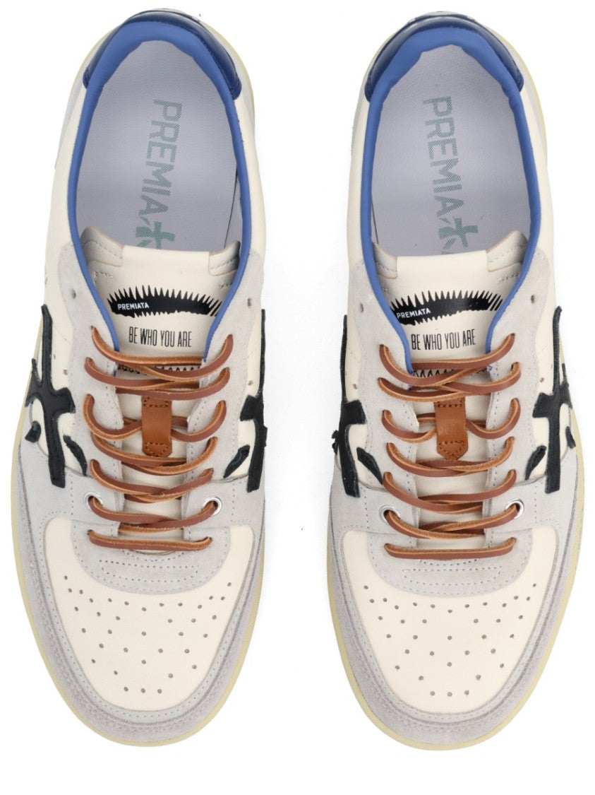 Premiata Beige Bsktclay Perforated Panel Sneakers