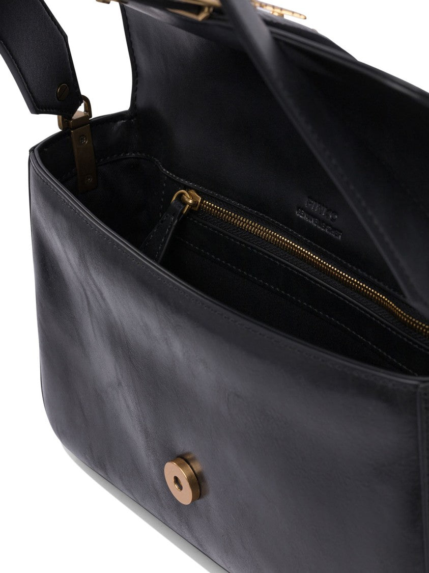 Pinko Rectangular Leather Crossbody Bag