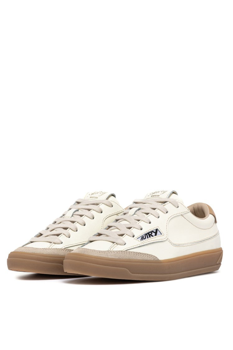 Autry Hazelnut Windscape Suede Leather Sneakers