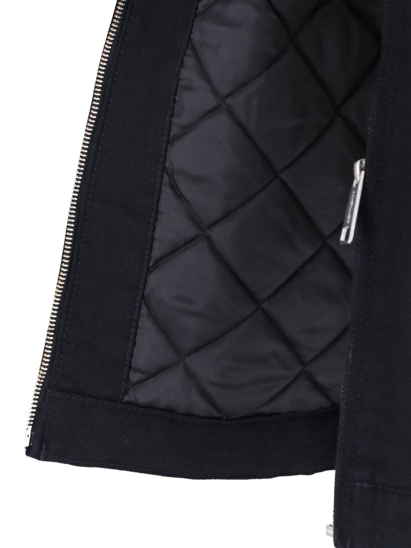 Carhartt Wip Black Og Detroit Cotton Zip-Up Jacket