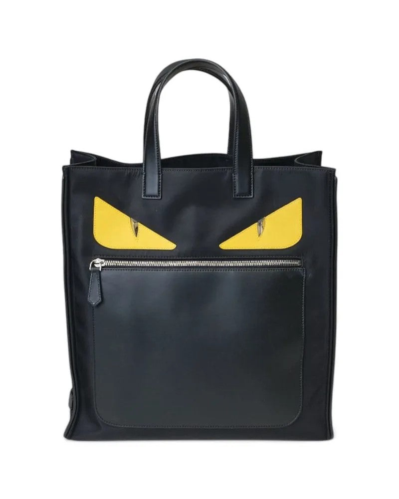 Fendi Monster Eyes Vertical Shopper Black