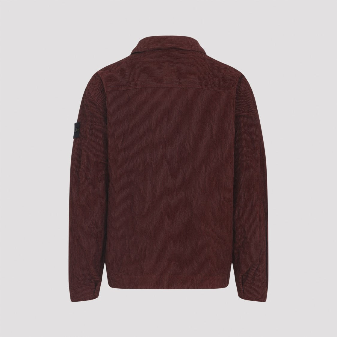 Stone Island Bordeaux Cotton And Nylon Corduroy Shirt