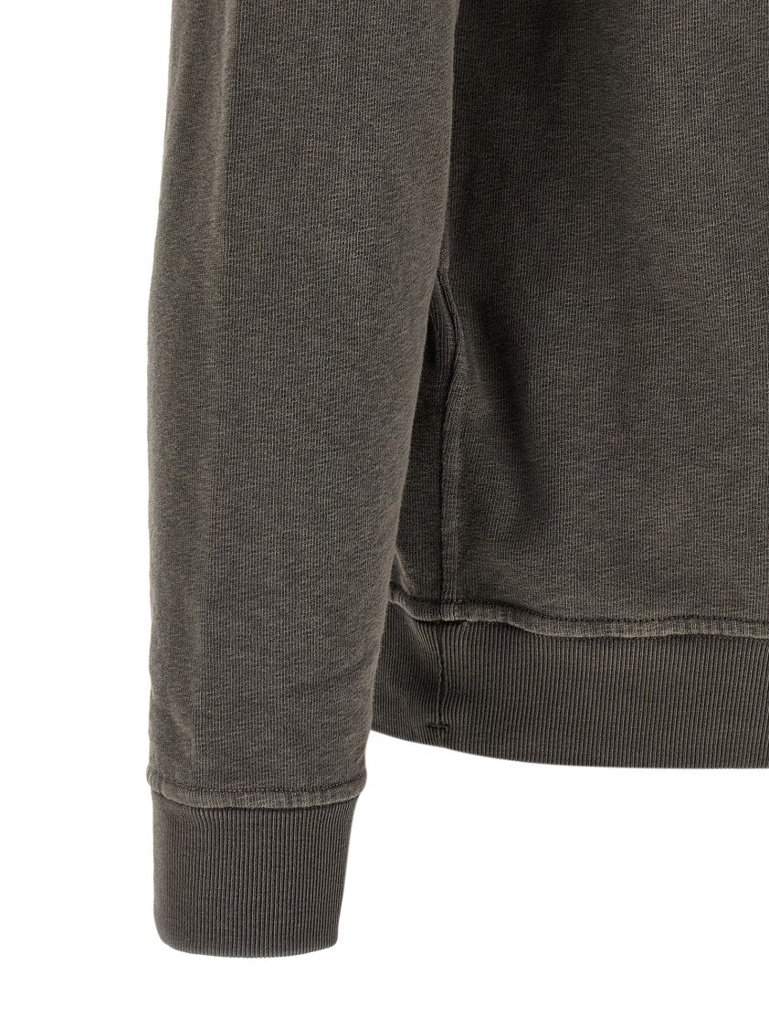 Stone Island Light Malfilé Cotton Hoodie With Flamed Effect