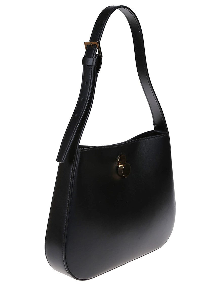 Fabiana Filippi Eclissi Smooth Black Leather Hobo