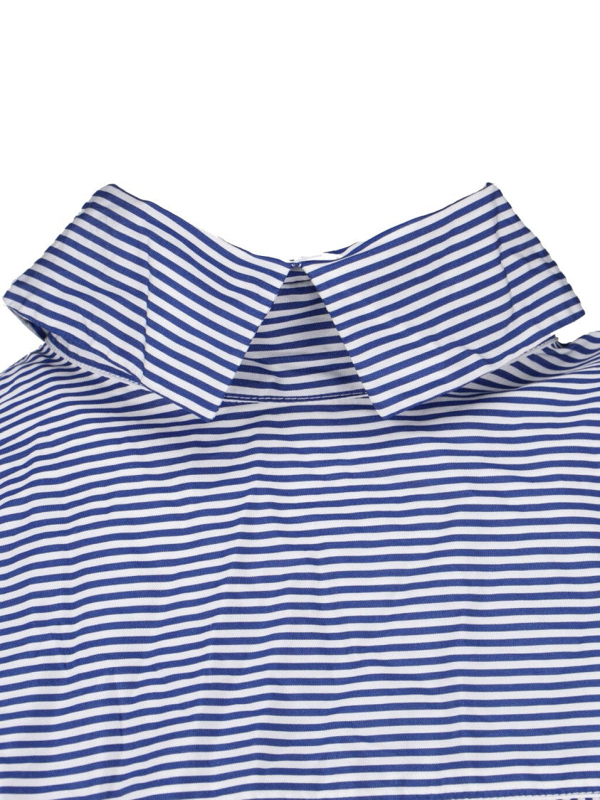 Daniela Gregis Blue Rossella Striped Cotton Shirt