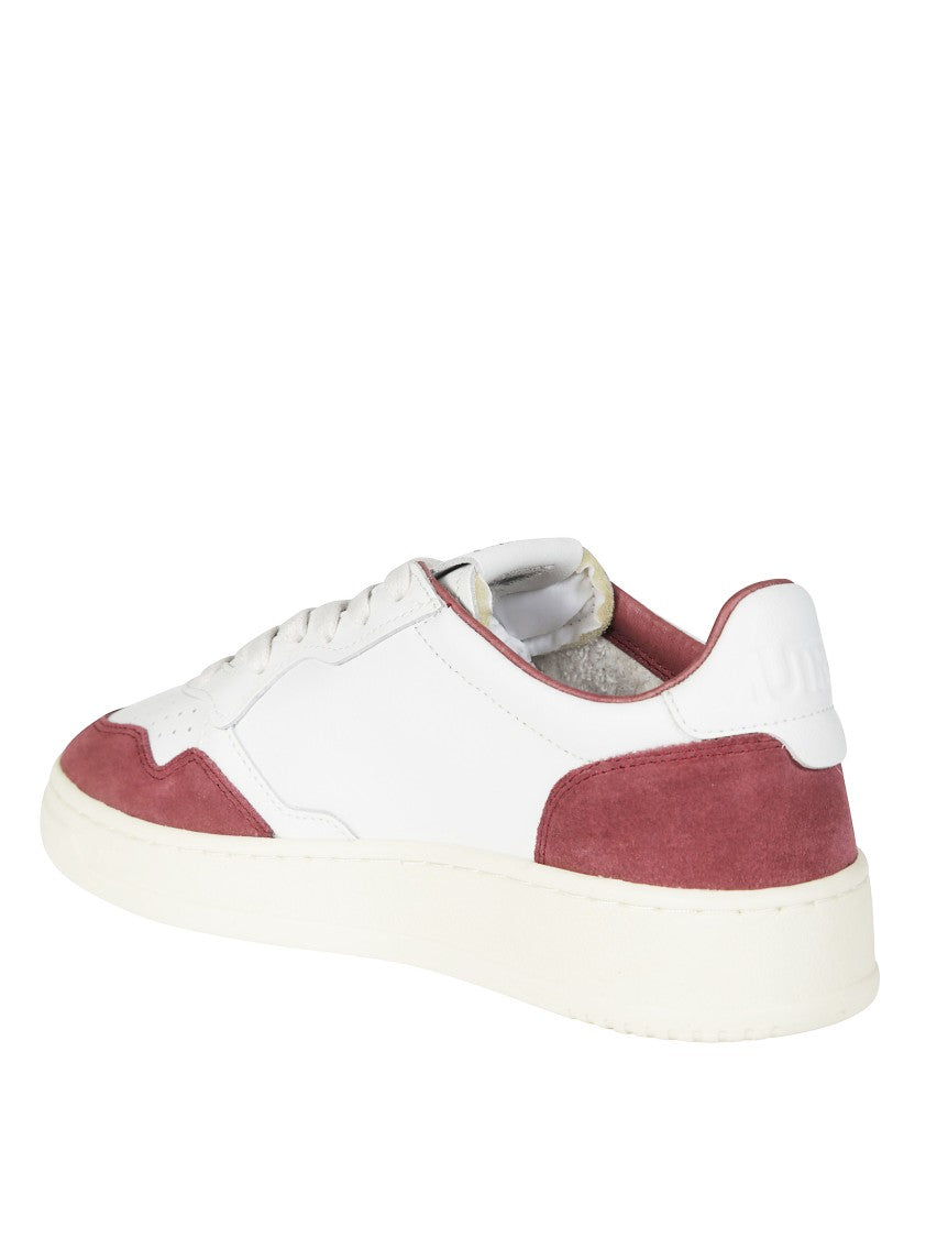 Autry White Medalist Low Leather Suede Sneakers