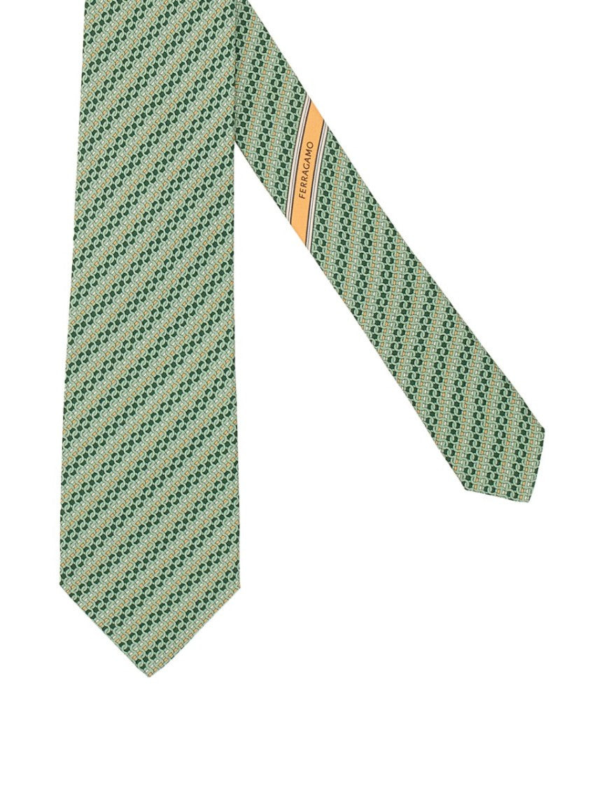 Ferragamo Diagonal Stripe Silk Tie