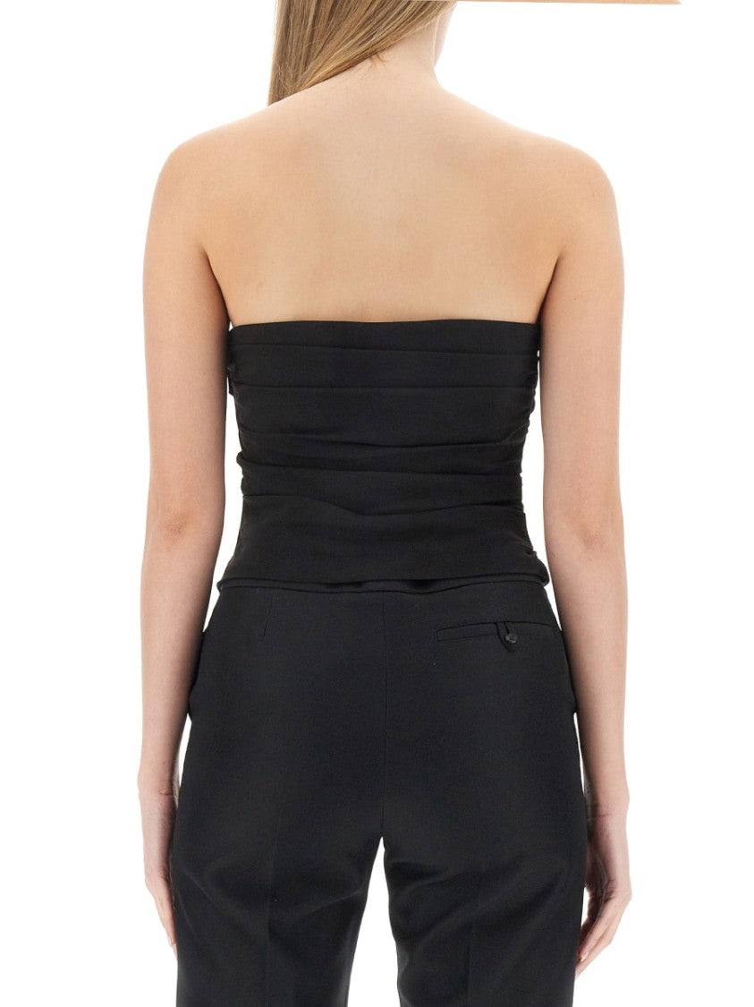 Moschino Strapless Draped Top