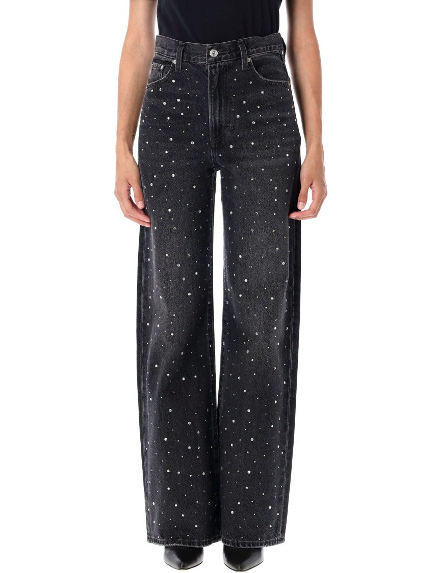 Levi's Ribcage Crystal Wide Leg Jeans