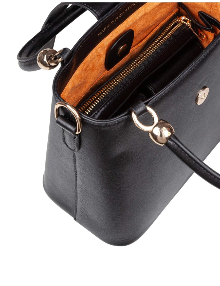 Marco Castelli Agape Leather Handbag, Black