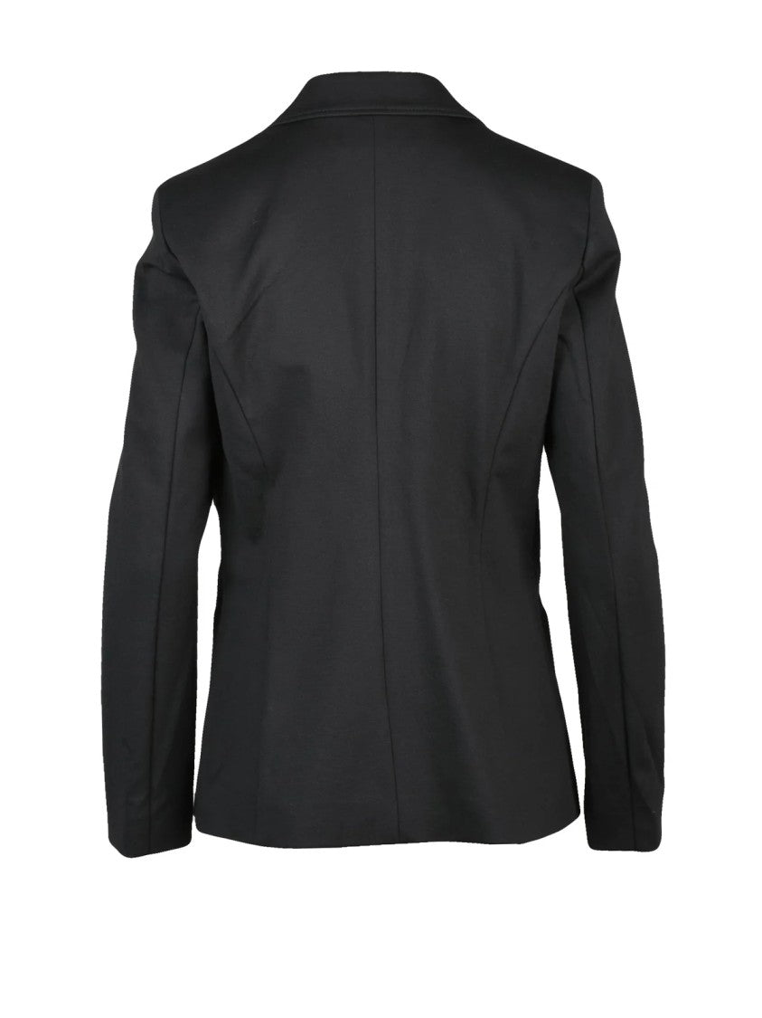 Pennyblack Black Viscose-Blend Unlined Blazer