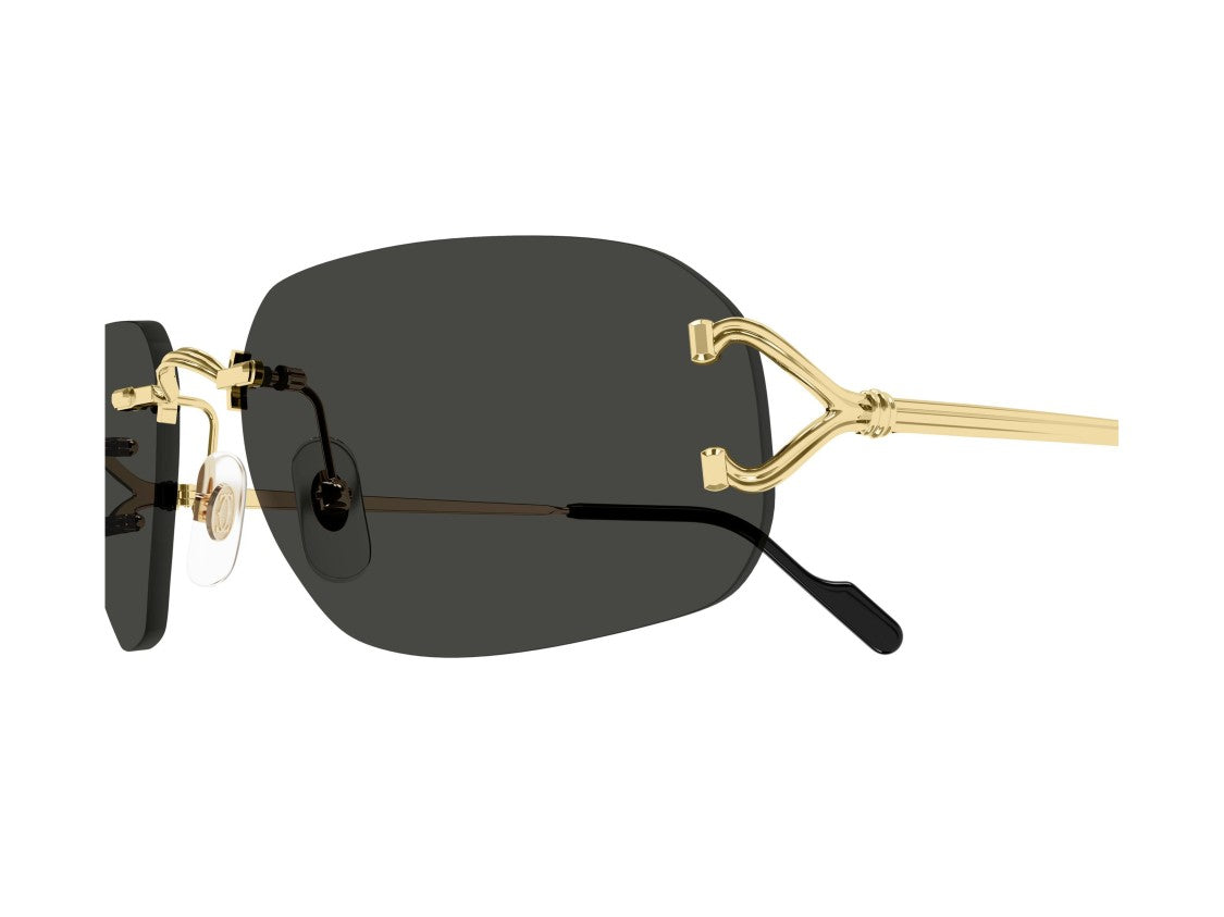 Cartier Gold Ct0663s Rimless Metal Sunglasses