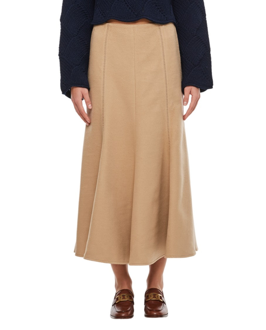 Gabriela Hearst High-Waisted Pleated Midi Skirt With Flattering A-Line Shape